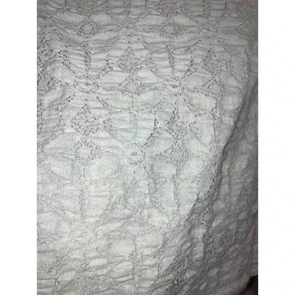 Free People Tea Time Womens Long Puff Sleeve Floral Lace Stretch Crop Top NEW - Picture 5 of 10